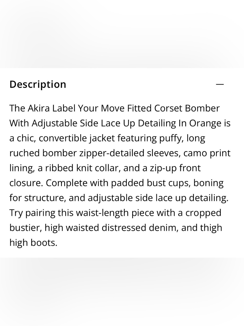 AKIRA Bold Orange Satin Bomber Jacket with Bust Seams - Picture 7 of 9